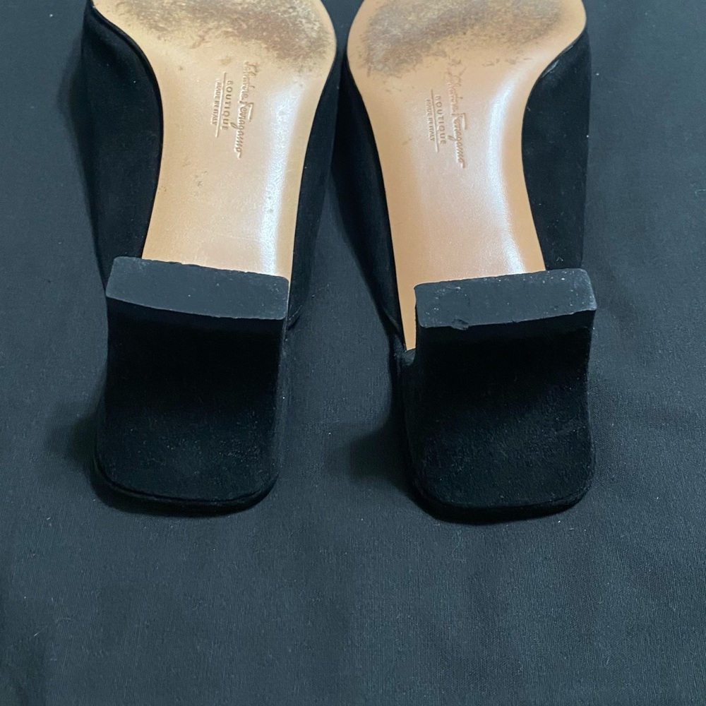 Salvatore Ferragamo Black Suede Flats - Picture 3 of 4